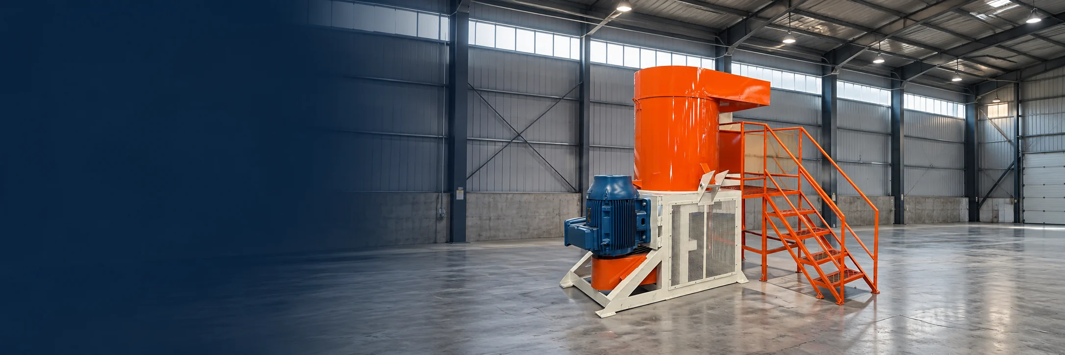 Aglutinadores Plastimax em ambiente industrial — ambientação ilustrativa gerada por IA
